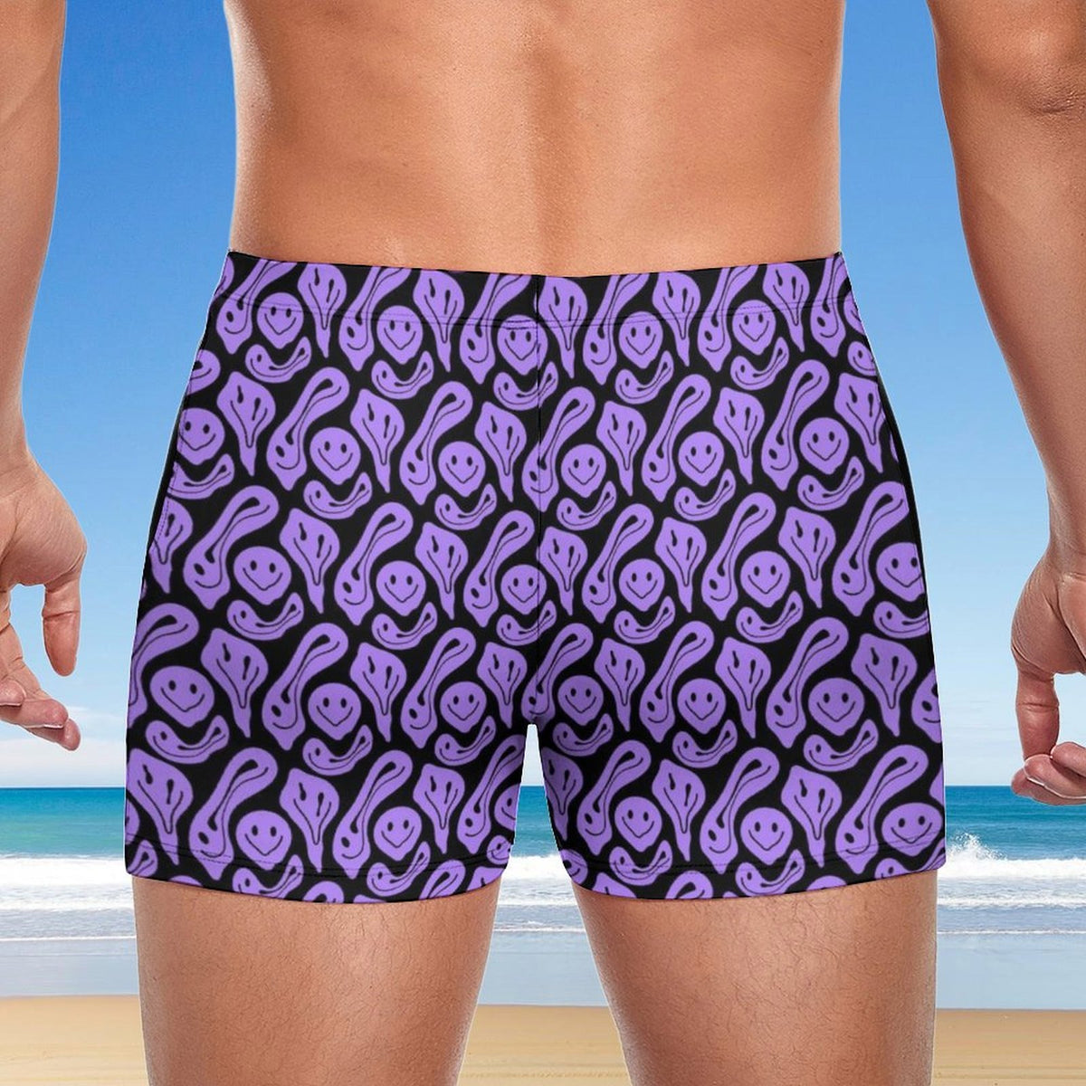 Cartoon Trippy Men's Swimming Trunks