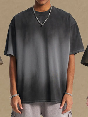 Men's Gradient Round Neck Half Sleeve T-Shirt