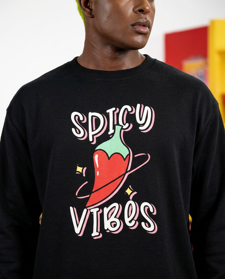 spicy Mens Fleece Sweatshirt