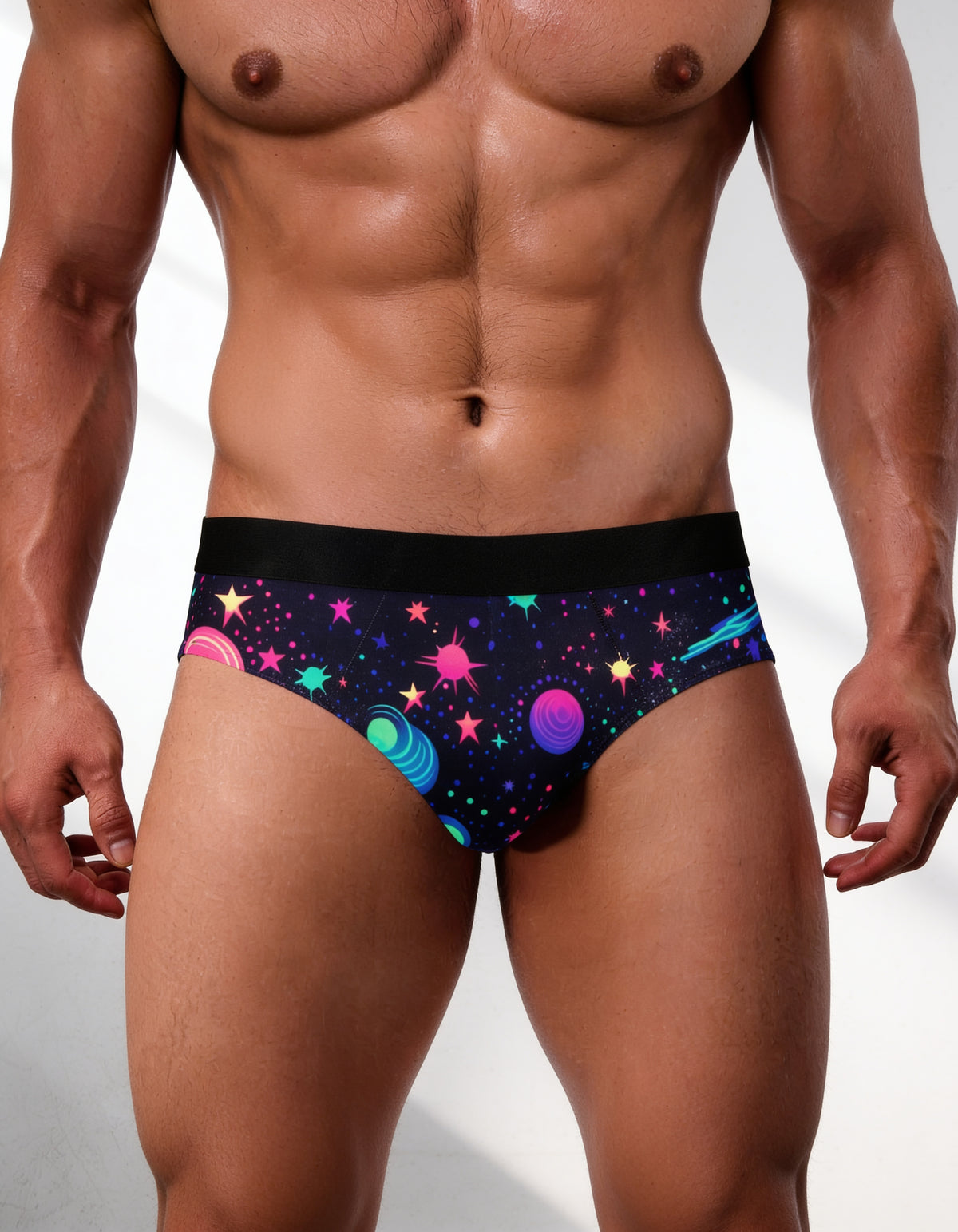 Galaxy Print Men's Mid Rise Briefs