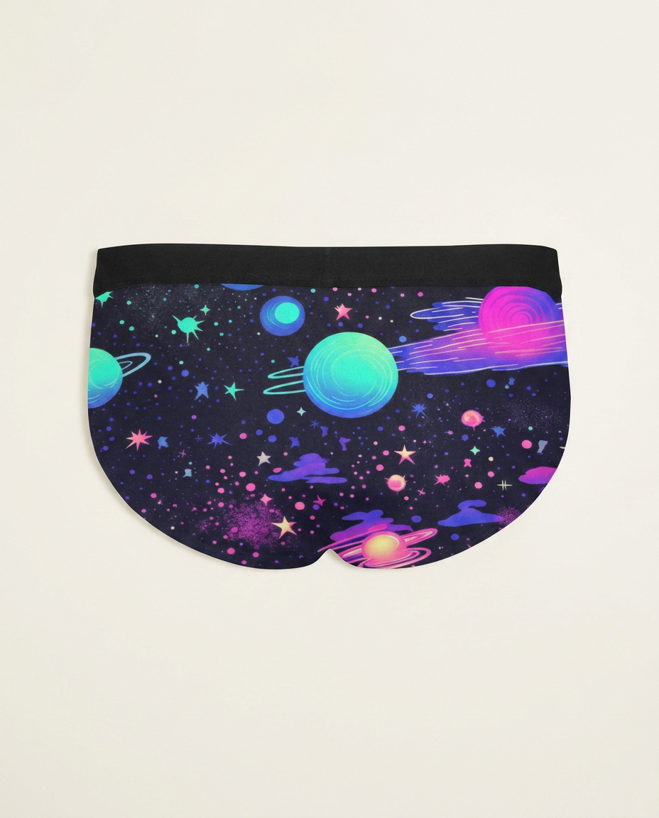 Galaxy Print Men's Mid Rise Briefs
