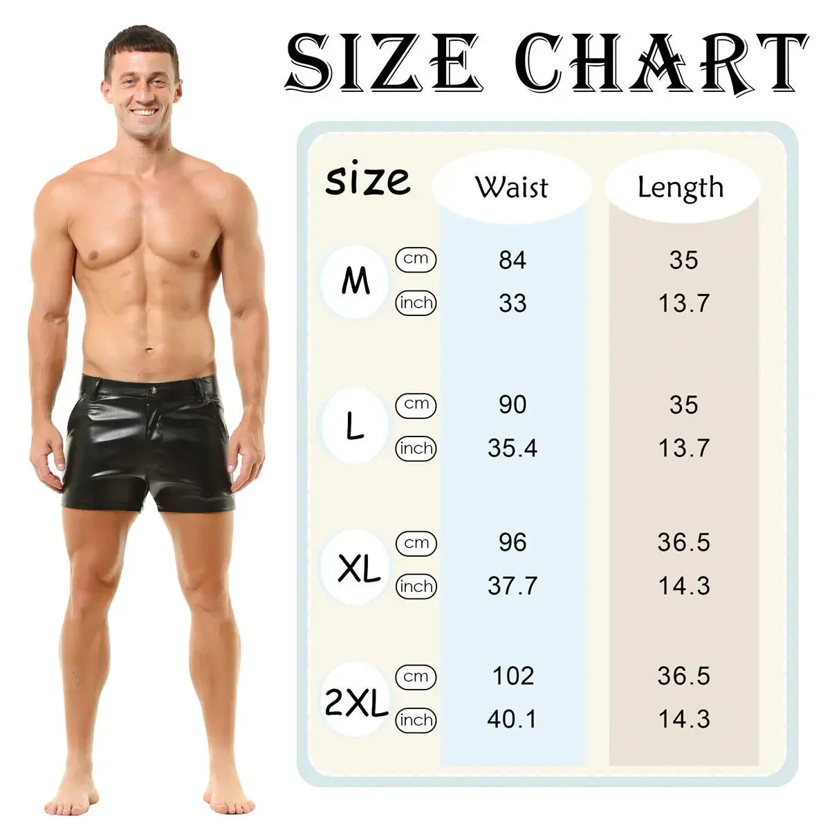 Pu Men's Black Shorts
