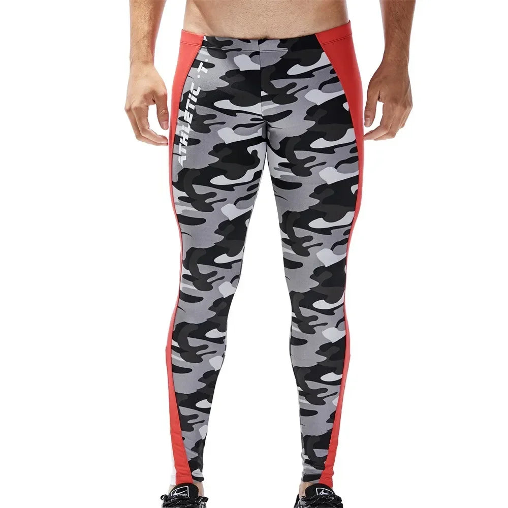 Men Running Compression Leggings Quick Dry Tights Jogging Pants Tights Men Sports Trousers Compression Camouflage Athletic Pants