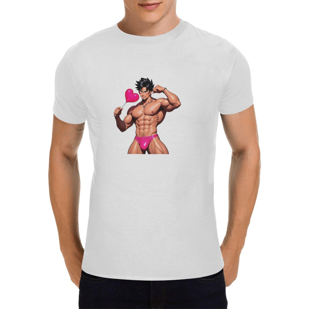 Men's cotton pop art print tops
