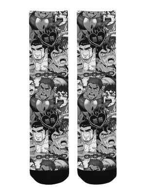 Anime Ahegao Bara Art Men's Socks