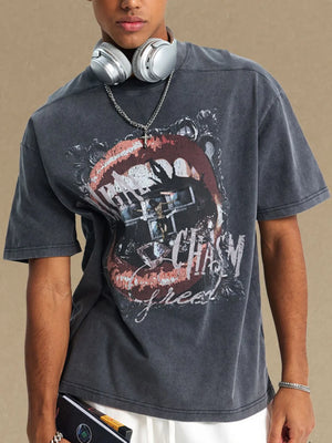 Men's Graphic Round Neck Half Sleeve T-Shirt