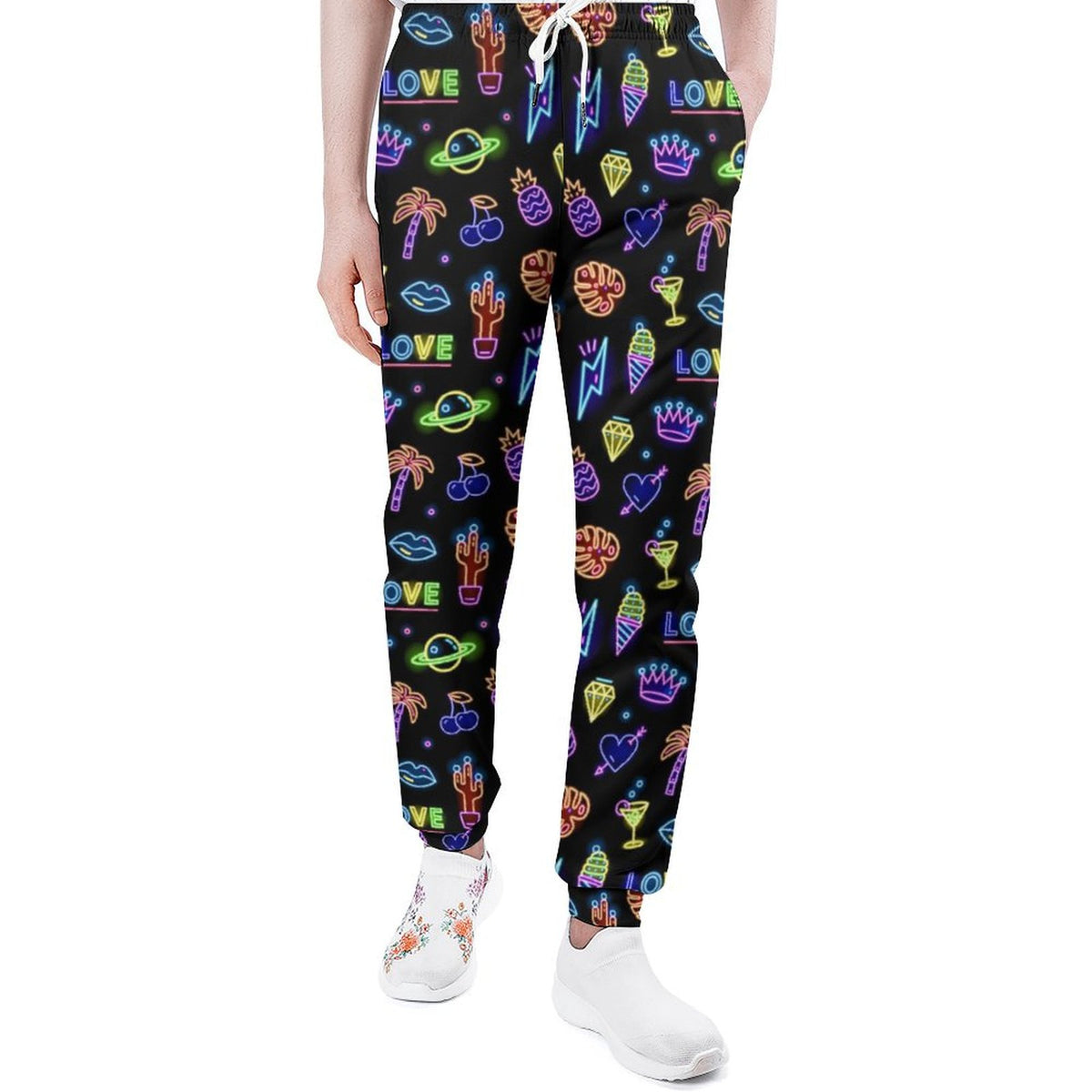 Men's white polyester bottoms