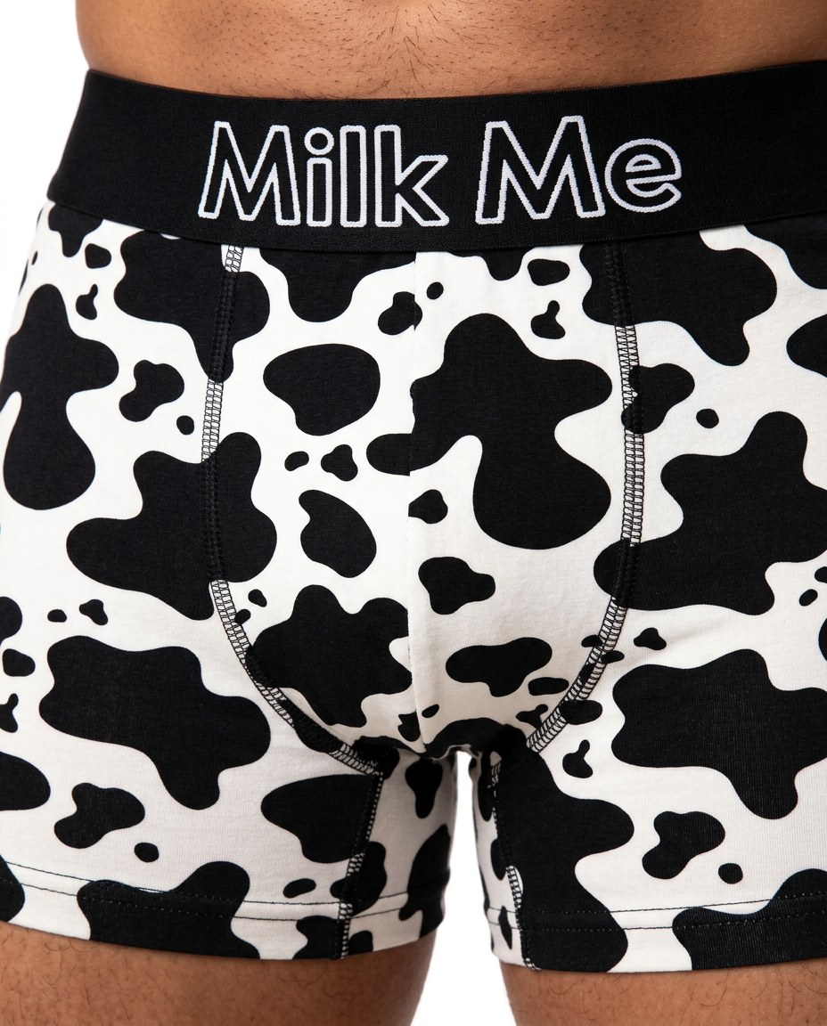Sexy Cow Print Underwear Men's Boxer Briefs