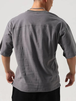 Men's Plus Size Round Neck Half Sleeve T-Shirt