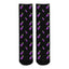 Eggplant Mens Black Socks - Bara Bros