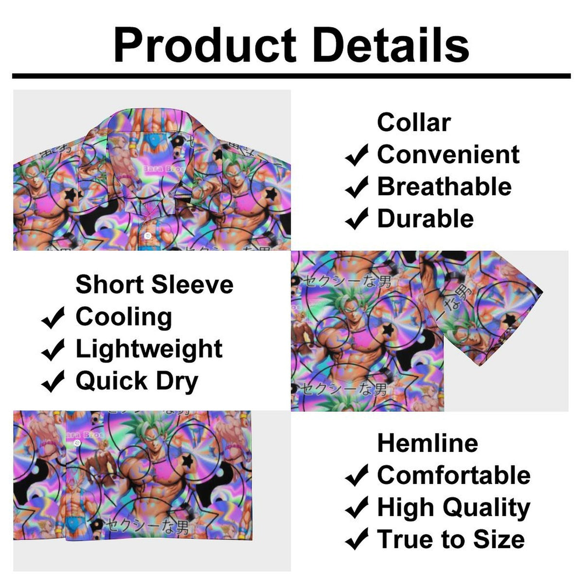 Vaporwave Men's Casual Short Sleeve Shirt