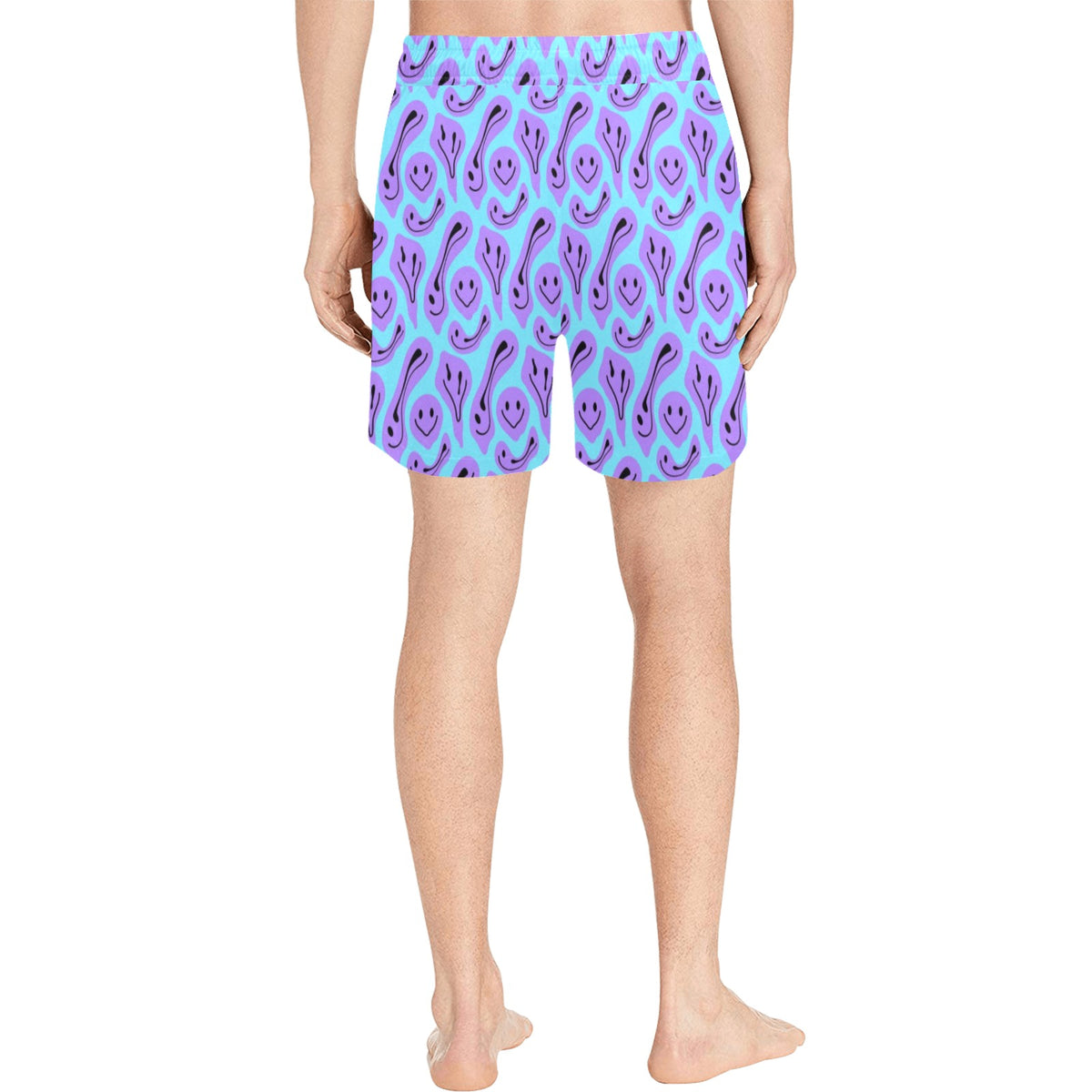 Trippy Vibes Smiley Men's Mid-Length Swim Shorts