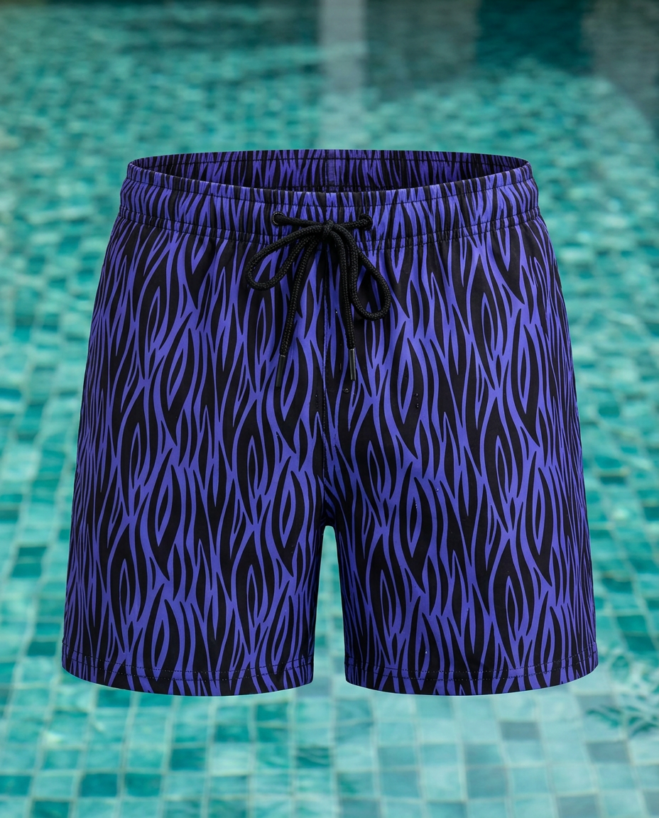 Men's white mesh beach shorts