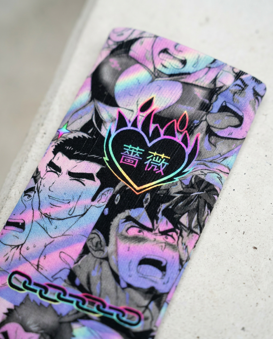 Anime Ahegao Bara Art Socks
