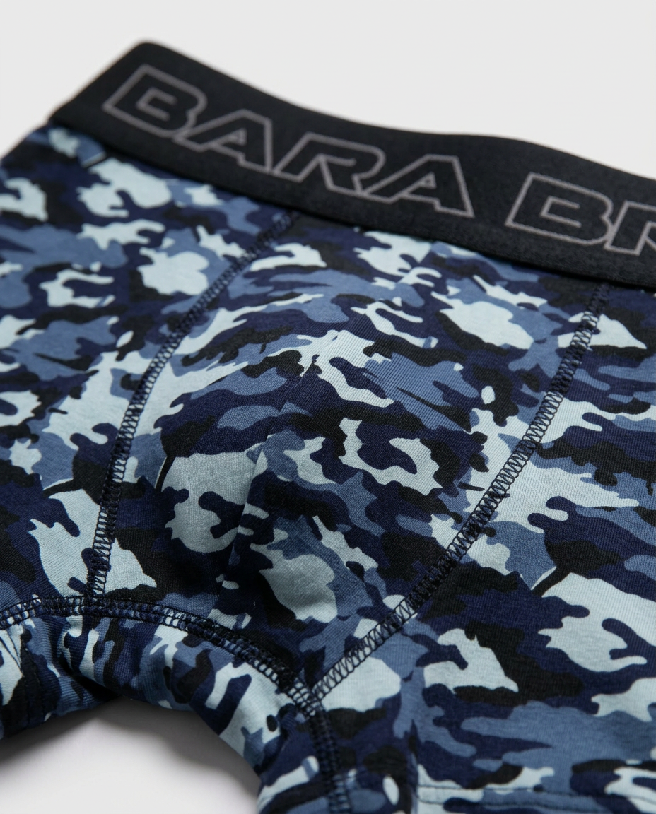 Navy Camouflage Men's Boxer Briefs