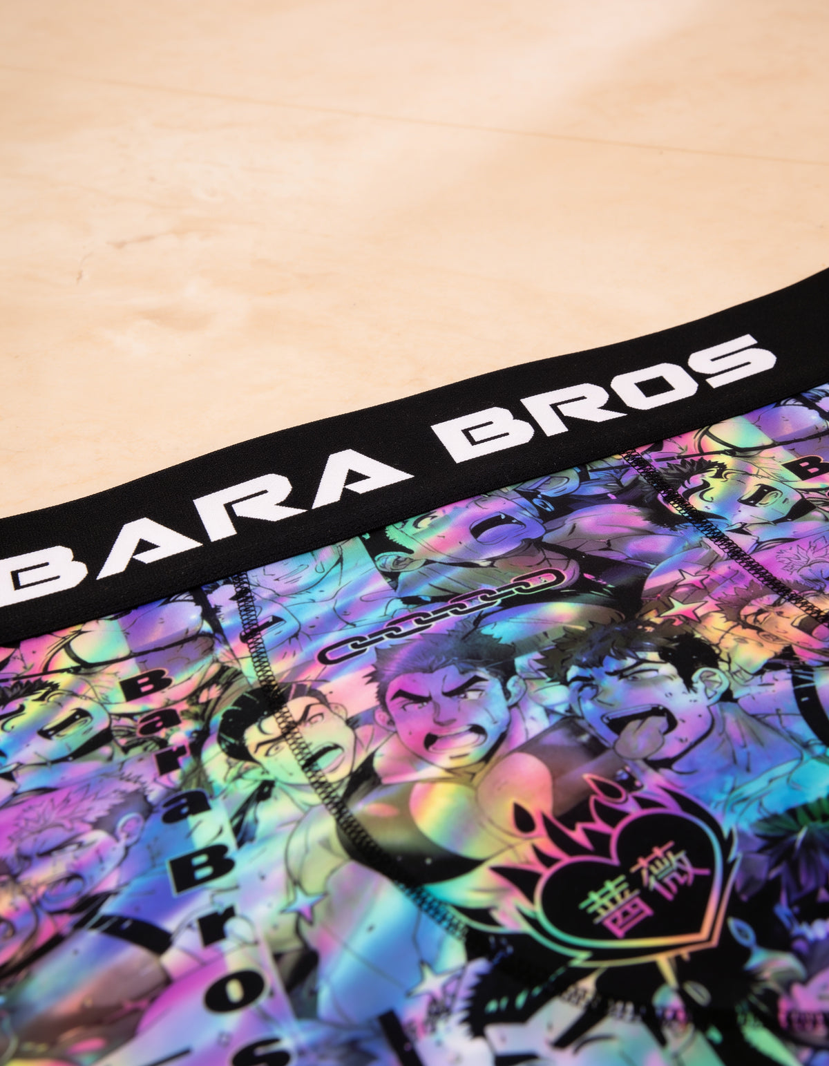 Psychedelic Rainbow Anime Bara Art Men's Boxer Briefs