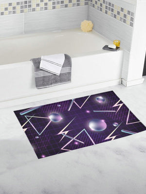 Retrowave Art Bath Rug 16''x 28''