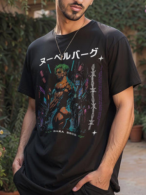 Y2k Zoro Retro Anime Men's T-Shirt