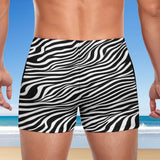 Men's white polyester swim trunks