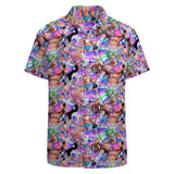 Vaporwave Men's Casual Short Sleeve Shirt