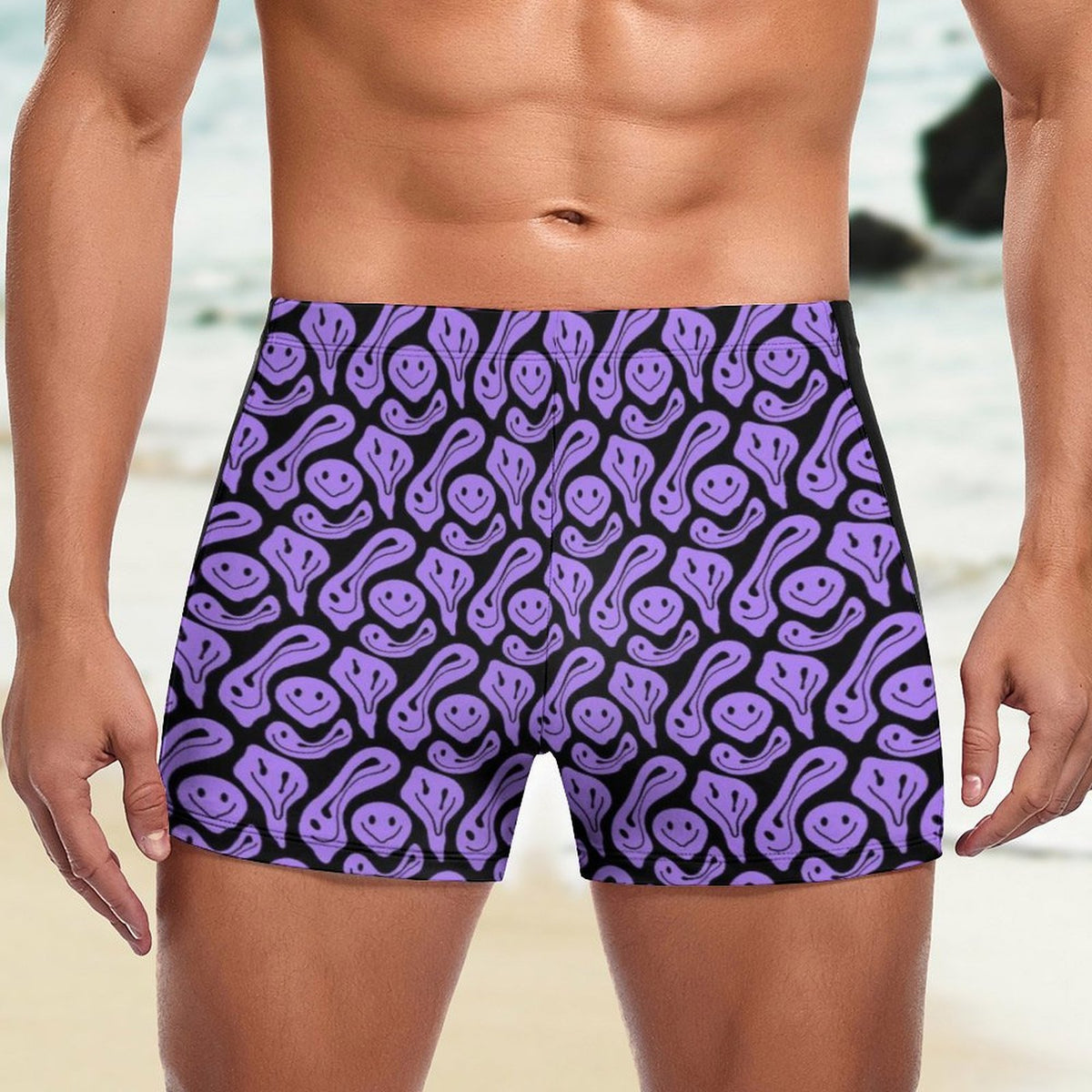 Cartoon Trippy Men's Swimming Trunks