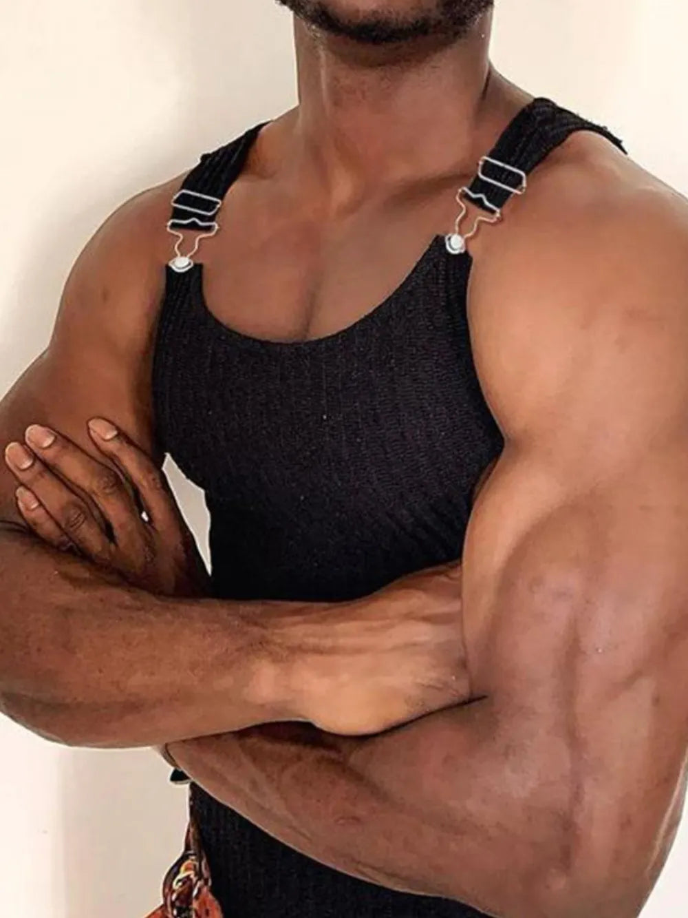 Men's Full Size Side Cutout Round Neck Tank Plus Size Secondary image