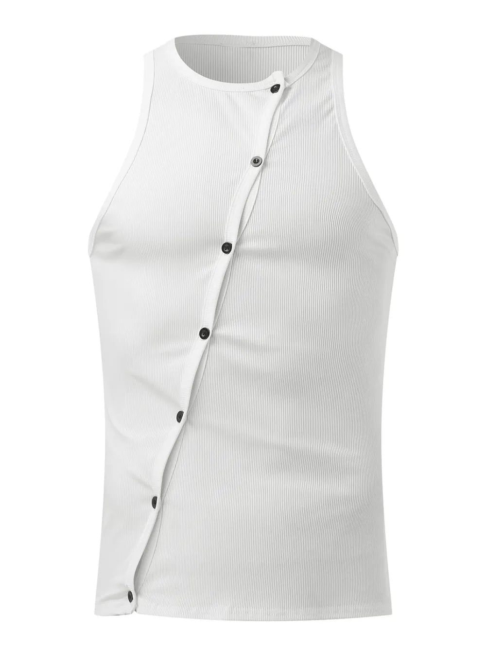 Men's Full Size Cutout Round Neck Tank Plus Size Secondary image
