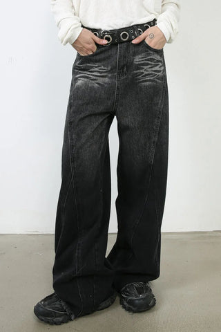 Men's Wide Leg Jeans with Pockets