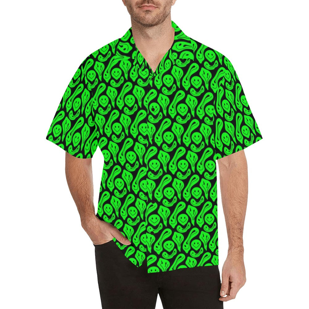 Trippy Smiley Face Pattern Hawaiian Shirt Main image