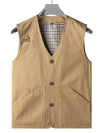 Men's Plus Size Button Up Vest