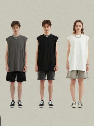 Men's Solid Color Round Neck Tank