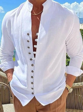 Men's Full Size Button Up Long Sleeve Shirt Plus Size