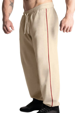 Men's Full Size Drawstring Pants with Side Pockets Plus