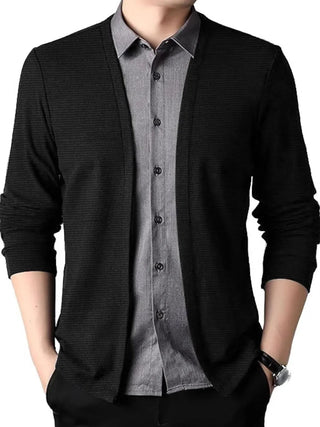 Men's Full Size Collared Neck Long Sleeve Shirt Plus Size