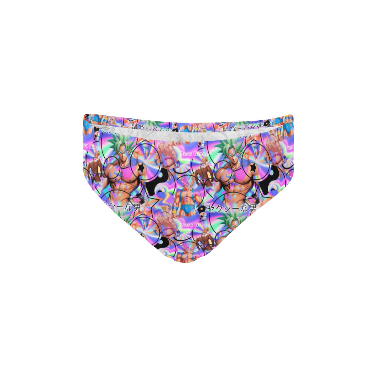 Men's Vaporwave Swimming Briefs – Retro Aesthetic Pool & Beach Wear