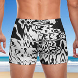 Men's white polyester swim trunks