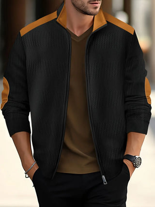 Men's Full Size Zip Up Long Sleeve Top Plus Size