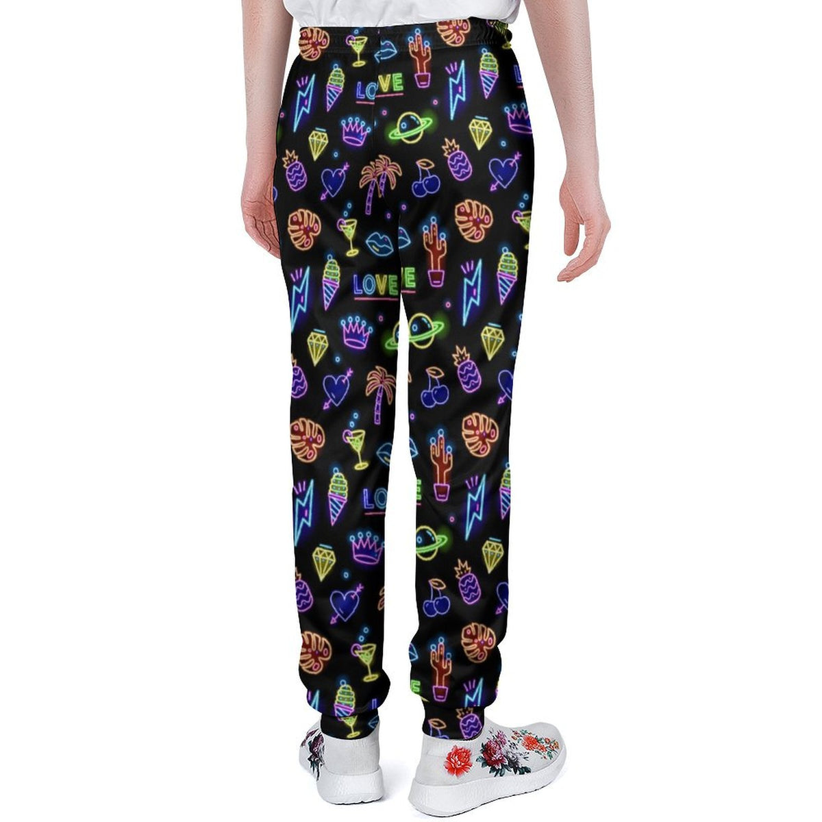 Men's white polyester bottoms