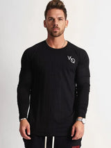 lifestyle shot – Men's Round Neck Long Sleeve T-Shirt | Bara Bros