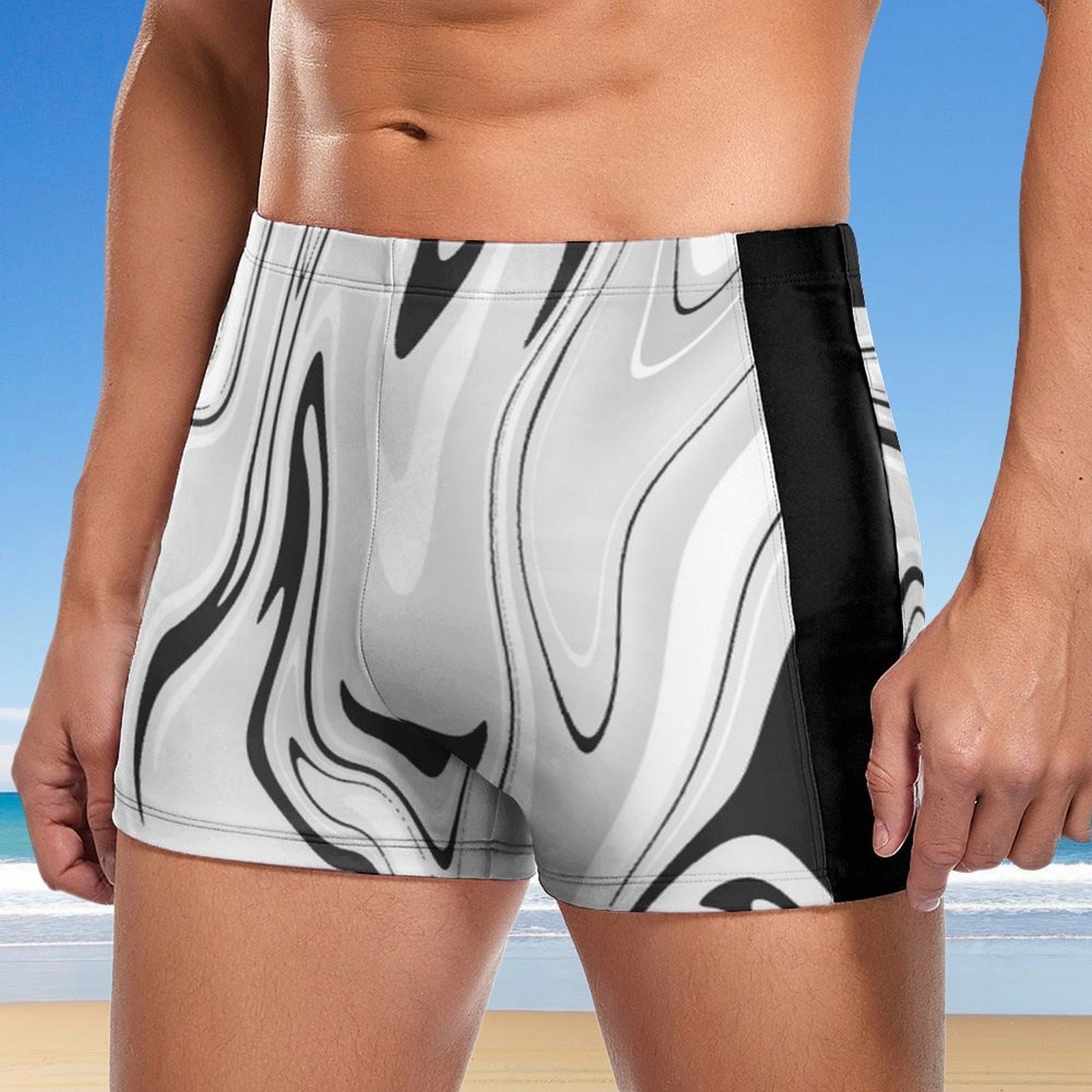Abstract Men's Swimming Trunks Secondary image