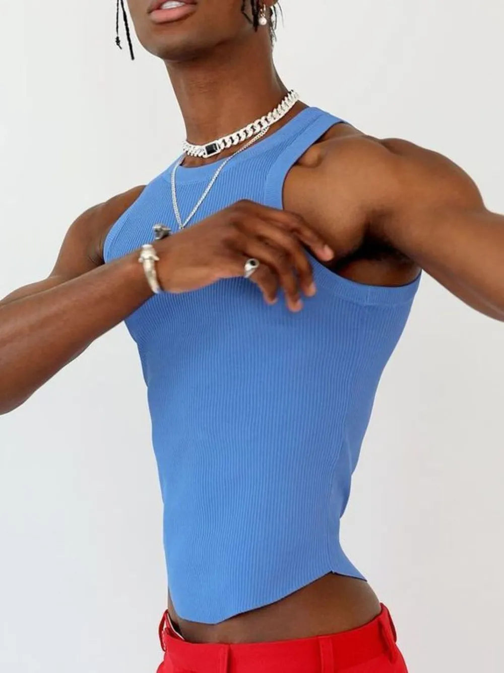 Men's Full Size Round Neck Tank Plus Size Secondary image