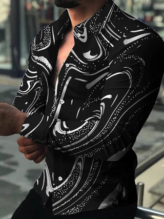 Men's Full Size Button Up Long Sleeve Shirt Plus Size