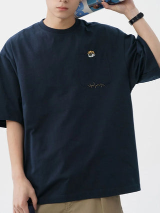 Men's Plus Size Embroidered T-Shirt