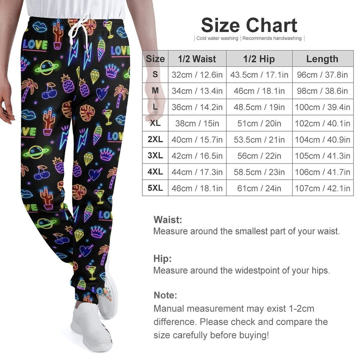 Men's white polyester bottoms