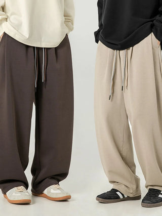 Men's Plus Size Drawstring Wide Leg Pants