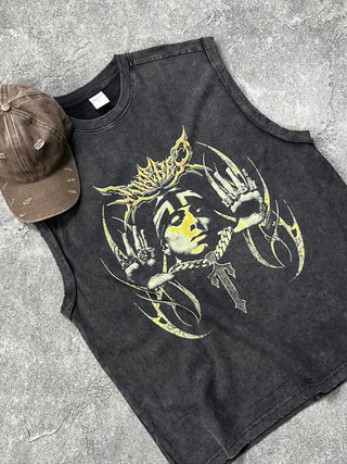 Men's Graphic Round Neck Tank