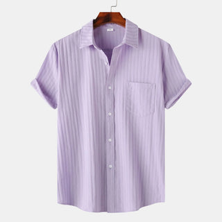 Men's Casual Short Sleeve Button Down Shirt