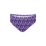 Purple Trippy Smiley Pattern Men's Swimming Briefs