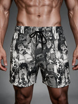 Bara Art All Over Print Swim Shorts