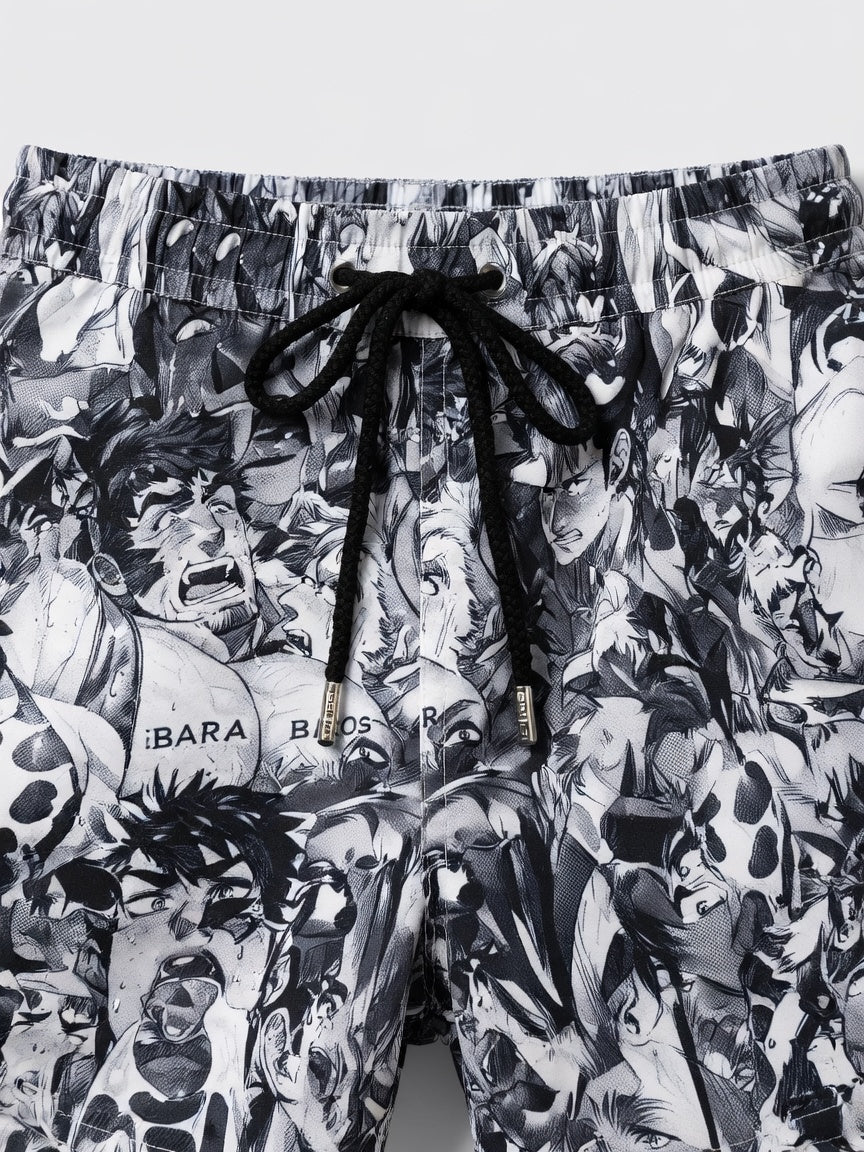 Bara Art All Over Print Swim Shorts